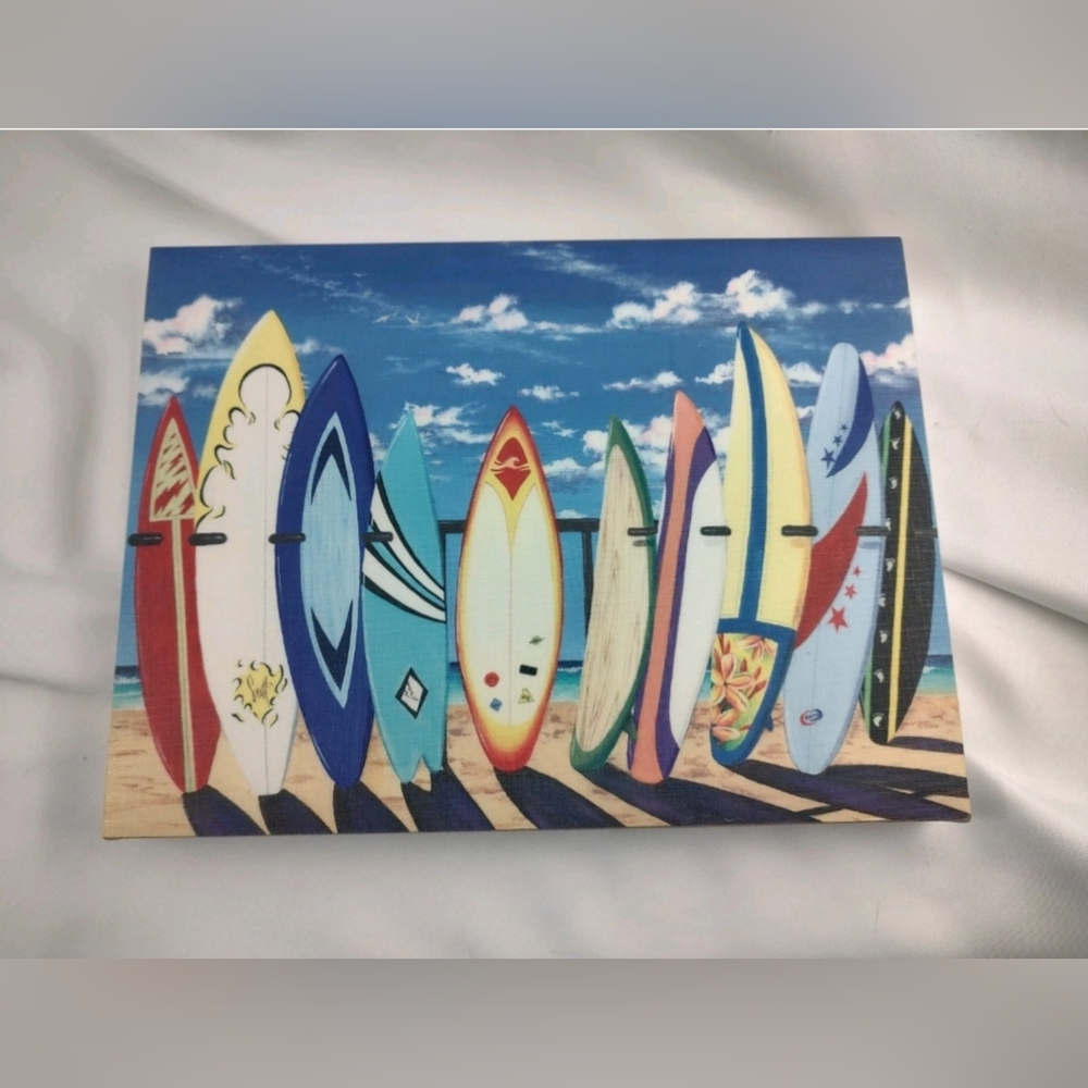 Colorful Surfboard Beach Wall Art Print